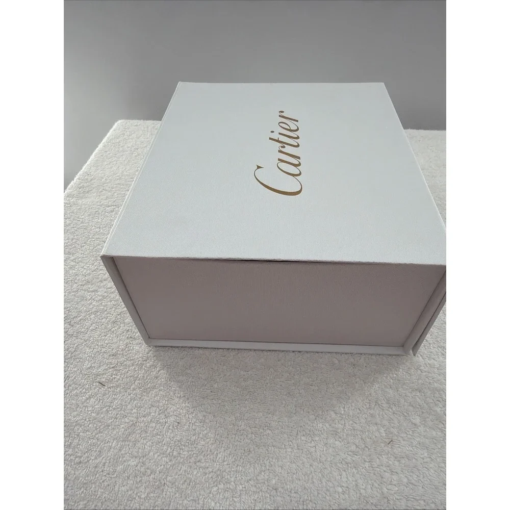 Cartier Box Empty White 9.5in X 8in X 4in Magnetic Flap With Original Filler